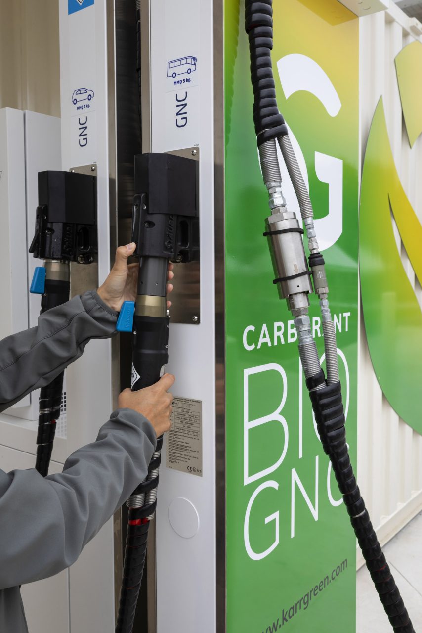 Station service de GNC, gaz naturel comprimé